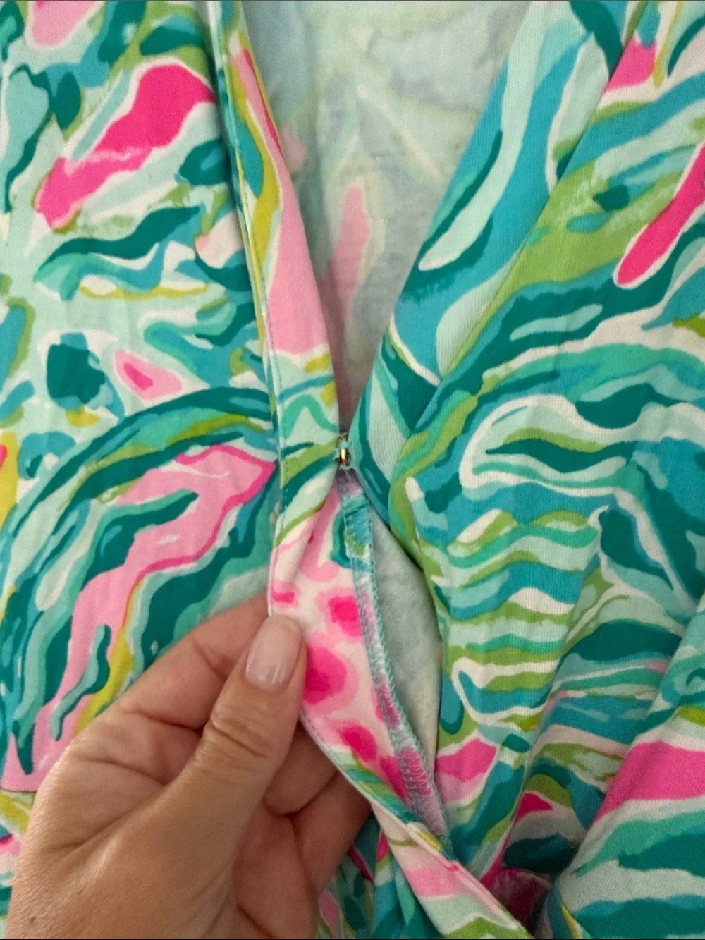 Lilly Pulitzer Girls Wrap Coverup in Teal, Pink & Green